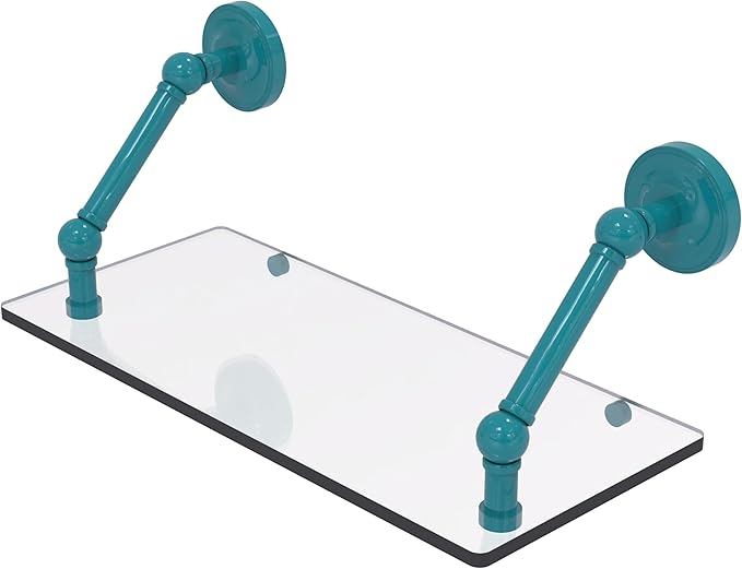 Allied Brass PR-1-18-GLT Prestige Regal Collection 18 Inch Floating Glass Shelf, Glokzin Teal