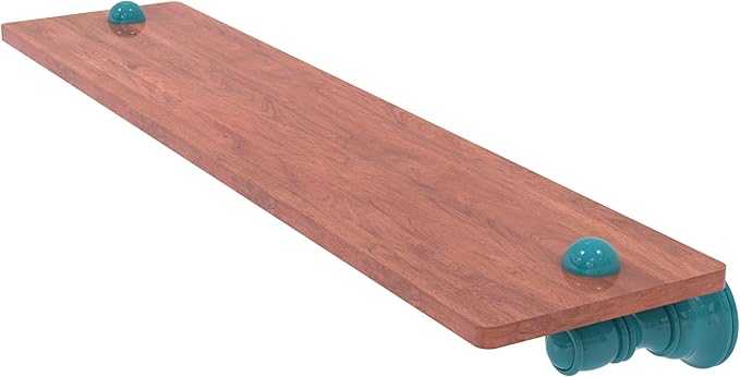 Allied Brass CL-1-22-IRW-GLT Carolina Collection 22 Inch Wood Shelf, Glokzin Teal
