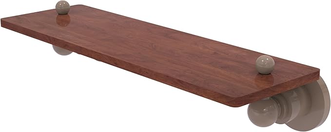 Allied Brass AP-1-16-IRW-SHB Astor Place Collection 16 Inch Solid IPE Ironwood Shelf, Shaded Beige