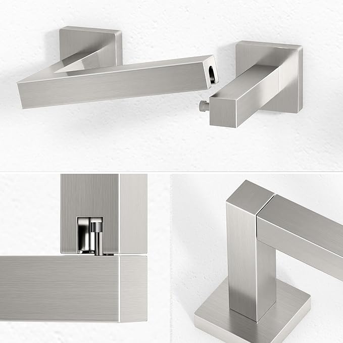 FEILERN Toilet Paper Holder Wall Mounted Post Pivoting Square Tissue Holders Roll Holder Hangers for Bathroom Commercial Toilet Paper Dispenser, Brushed Nickel
