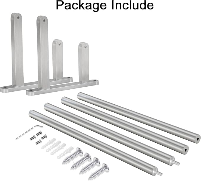 Double Towel Bar, 24Inch Towel Rack for Bathroom, Stainless Steel Double Bath Towel Bar, Wall Mounted Towel Holder, Double Towel Rod Towel Rail Hanger for Wall, Kitchen (Brush Nickel)