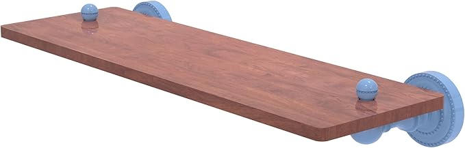 Allied Brass DT-1-16-IRW-FTB Dottingham Collection 16 Inch Solid IPE Ironwood Shelf, Flat Troll Blue