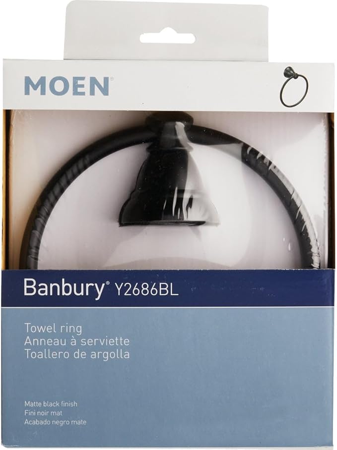Banbury Towel Ring in Matte Black