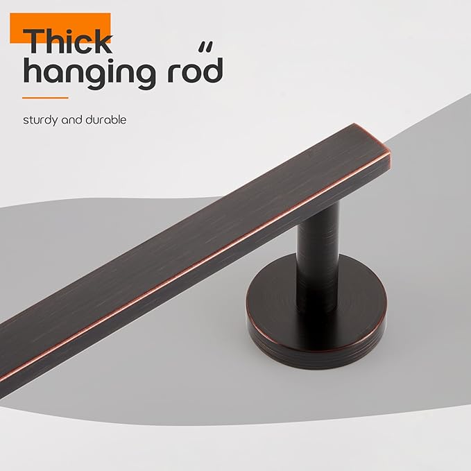 36 Inch Bathroom Towel Bar Bath Towel Rack Kitchen Towel Holder Long Towel Rails Wall Mounted SUS304 Stainless Steel Oil Rubbed Bronze AN4001ORB-L36