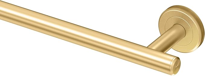 Gatco 4230 Latitude II 24-Inch Towel Bar, Wall Mounted Bathroom Towel Holder, Brushed Brass