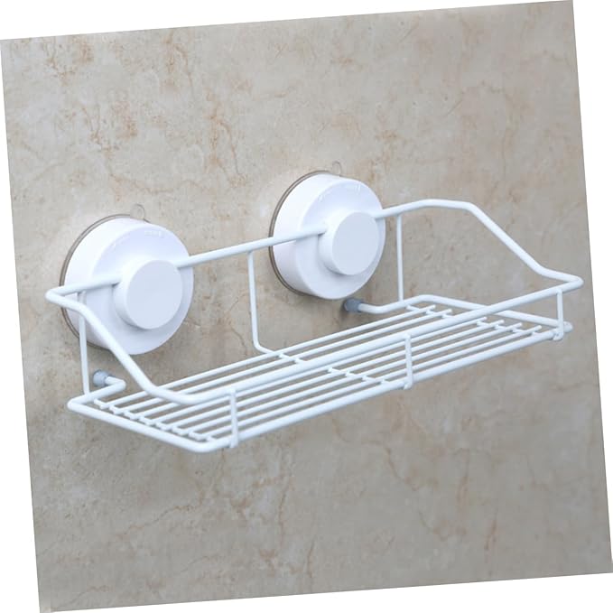 LIFKOME Wall Mounted Bathroom Shelf Cup Organizer for Kitchen Bathroom Storage White Wire Rack Easy to Clean Space-Saving for Items