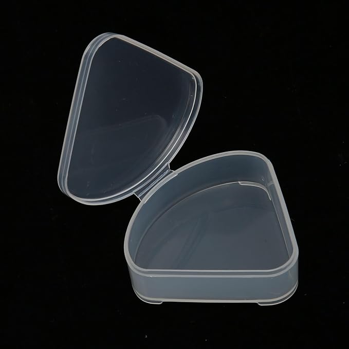 Makeup Storage Box, 5pcs Transparent Triangle Organizer for Makeup Artists, Jewelry Holder & Bead Storage Case, for Nail Tips & Capsules