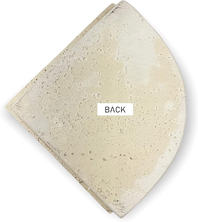 Tenedos Premium Quality Classic Cream Travertine Resin Corner Shelf - Not for Flat Surface Installation