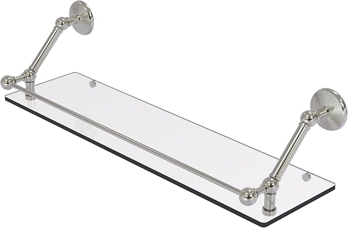 Allied Brass PMC-1-30-GAL-ORB Prestige Monte Carlo 30 Inch Floating Glass Gallery Rail Shelf, Oil Rubbed Bronze