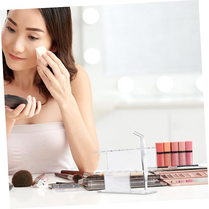FOMIYES 1Pc Acrylic Tweezers Display Stand Rack for Eyelash Extensions Holder for Organized Storage and Easy to Clean Tweezers Rack for Professional Home Use