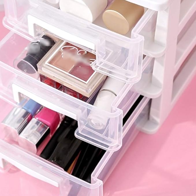 4 Layers drawer storage organizer drawers desktop plastic three craft Transparent Type Storage Box Plastic Mini