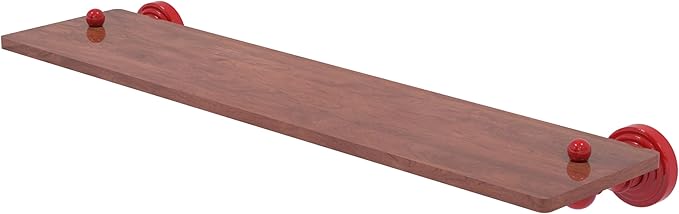 Allied Brass WP-1-22-IRW-FER Waverly Place Collection 22 Inch Solid IPE Ironwood Shelf, Fire Engine Red