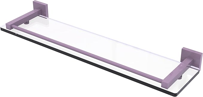 Allied Brass MT-1-22-GAL-LVN Montero Collection 22 Inch Glass Shelf with Gallery Rail, Lavender