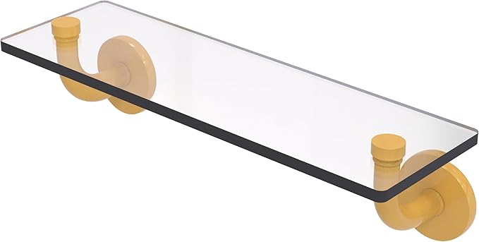 Allied Brass RM-1-16-SGL Remi Collection 16 Inch Glass Vanity Shelf with Beveled Edges, Spanish Gold