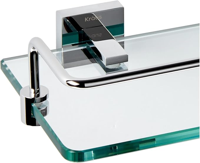 Kraus Bathroom Accessories - Shelf with Railing in Chrome