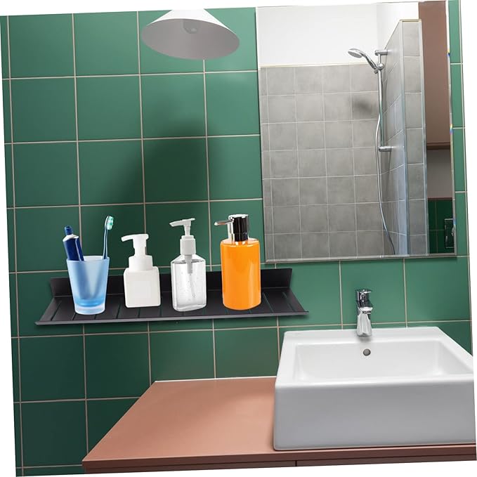 Cabilock Backdrop Wall Shelf Home Wall-Mounted Rack Sturdy Storage Shelves for Bathroom