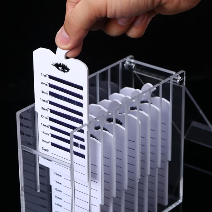 8 Layers Acrylic Eyelash Storage Organizer, Cosmetic Makeup Container Box, Clear Case Cabinet Display Used for Eyelash Salons (8 Layers)