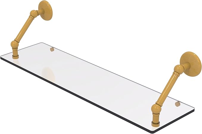 Allied Brass PMC-1-30-SGL Prestige Monte Carlo Collection 30 Inch Floating Glass Shelf, Spanish Gold