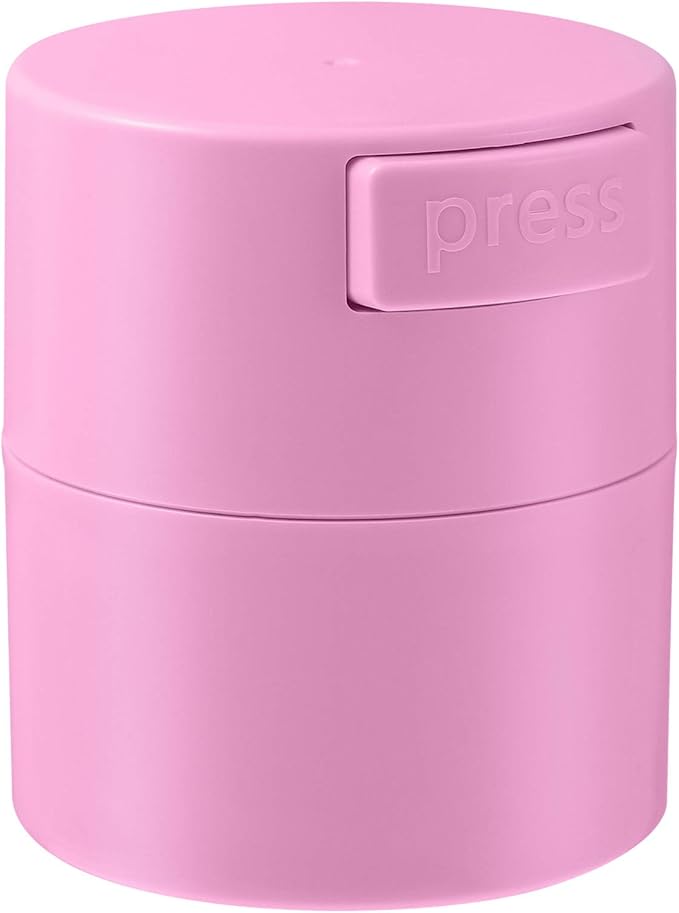 Storage Container Organizer for Sealed Case with Pressing Bottle Mouth Lightweight and Compact Design Pink