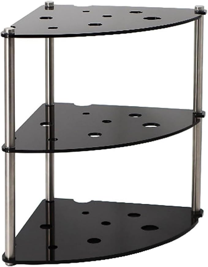 Countertop Organizer Shelf for Bathroom 3-Tier, Kitchen & Office - Acrylic & Metal Storage Rack