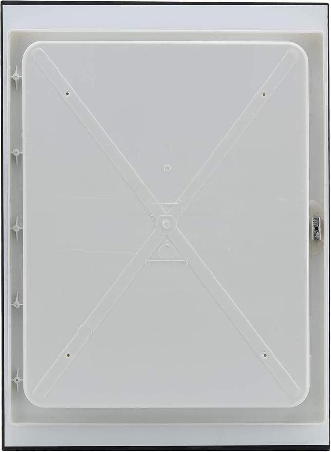 RecPro RV Bathroom Medicine Cabinet | 16” W x 22” H | Two Shelves | Frameless Polished Edge Mirror | Made in USA | White