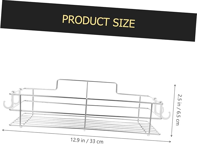 BESTYASH Wall Mounted Storage Rack Premium Stainless Steel Shelf for Bathroom Kitchen Punch Design for Organizing Toiletries Shampoo and Items for Maximum