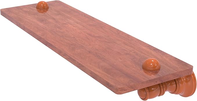 Allied Brass CL-1-16-IRW-ASP Carolina Collection 16 Inch Wood Shelf, Autumn Sparkle