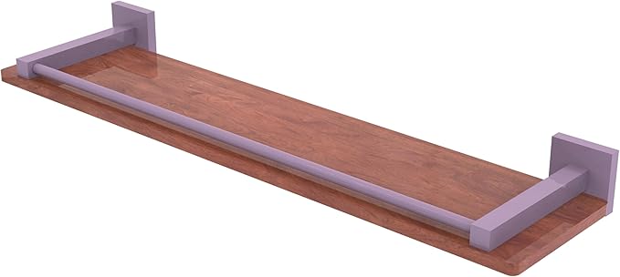 Allied Brass MT-1-22-GAL-IRW-LVN Montero Collection 22 Inch Solid IPE Ironwood Shelf with Gallery Rail, Lavender