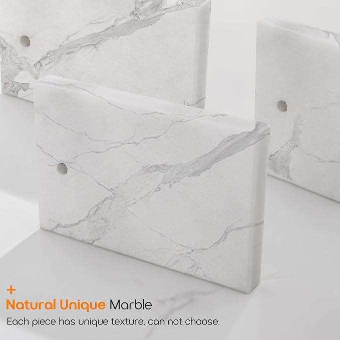 Black Towel Racks Stand 1-Tier Hand Towel Holder for Bathrooms Vanity Countertop with Heavy Marble Base Thicken Steady, Stainless Steel AN7002MB