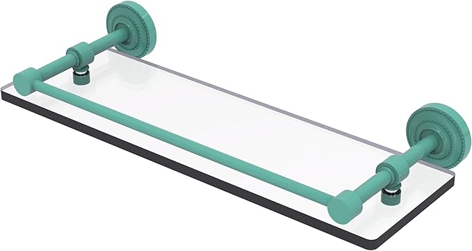 Allied Brass Dottingham Collection Single Glass Shelf with Gallery Rail