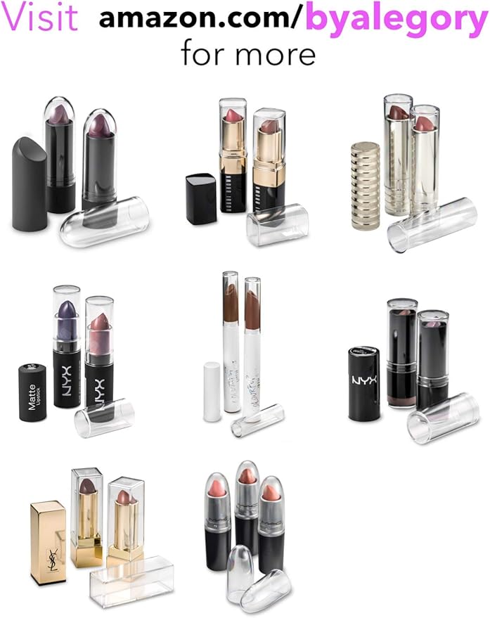 BY ALEGORY Acrylic Eye Mascara Organizer Makeup Storage Organization Refillablle Container Beauty Display Case 24 Space to Organize Tall Eye Lash Mascara