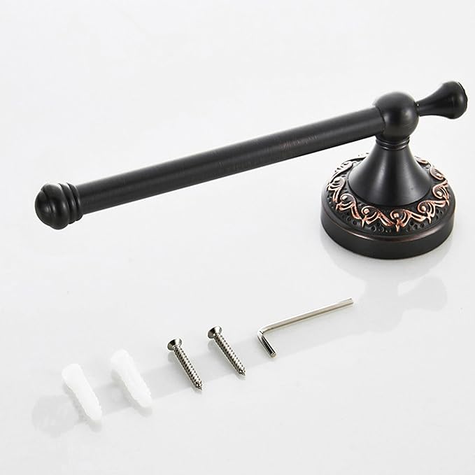 Oil Rubble Bronze Brass Bath Roll Toilet Paper Holder, Wall Mounted Black Bathroom Hardware Accessories, Pattern Carving Design