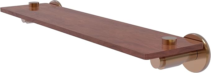 Allied Brass TR-1-22-IRW-BBR Tribecca Collection 22 Inch Solid IPE Ironwood Shelf, Brushed Bronze
