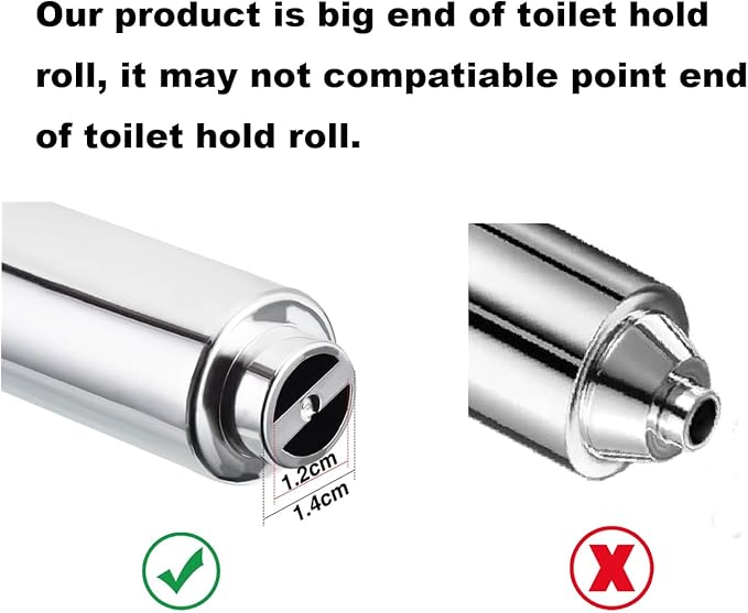 TuoxinEM 2 Pieces Universal Plastic Spring Loaded Toilet Paper Holder Roller Replacement, Chrome (Silver)