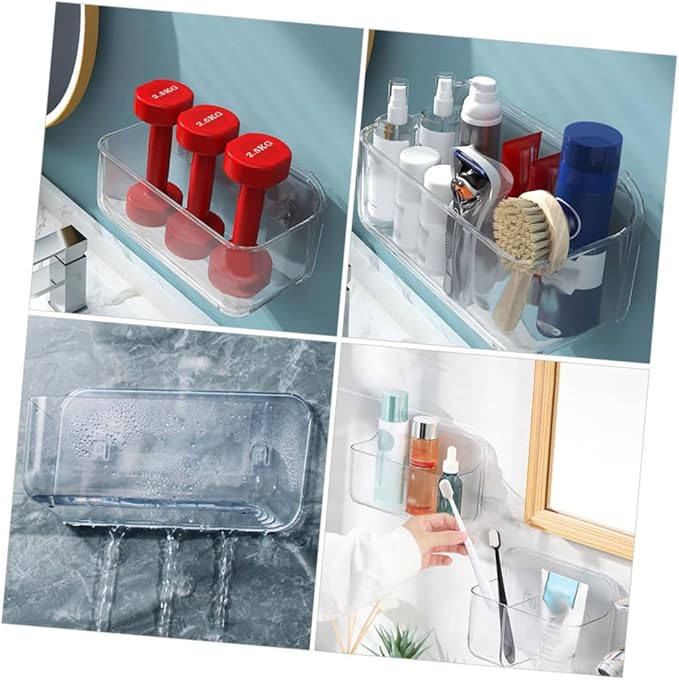 Lurrose Bathroom Wall Mounted Organizer Shelf for Bathroom Kitchen Bedroom Premium Space Saving Design Storage for Sundries