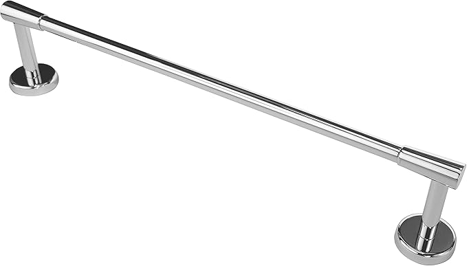 HELVEX Deco Collection Towel Bar, Bathroom Accessory, Wall Mount Bathroom Hardware, Polished Chrome Finish, UDC-05-PC