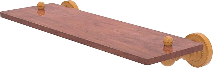 Allied Brass DT-1-16-IRW-GLY Dottingham Collection 16 Inch Solid IPE Ironwood Shelf, Golden Yellow