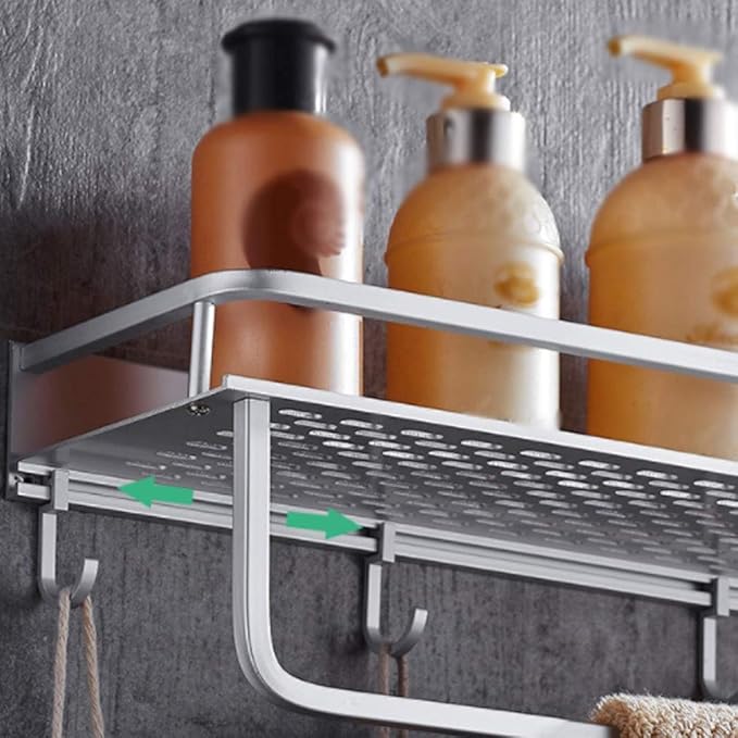 AGYH Bathroom Shelf Bathroom Toilet Vanity Storage Rack Wall-Mounted Punch-Free (Size : 50cm)