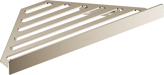 hansgrohe AddStoris 6-inch Corner Basket in Polished Nickel, 41741830