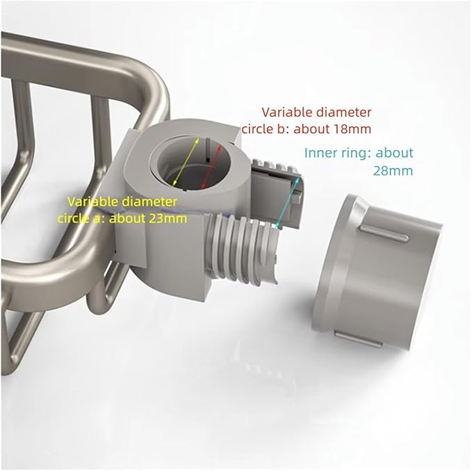 Punch-Free Bathroom Rack Shelf Toilet Space Aluminum No Drill Hanging Organizer Hang On The Wall(3-Gray)