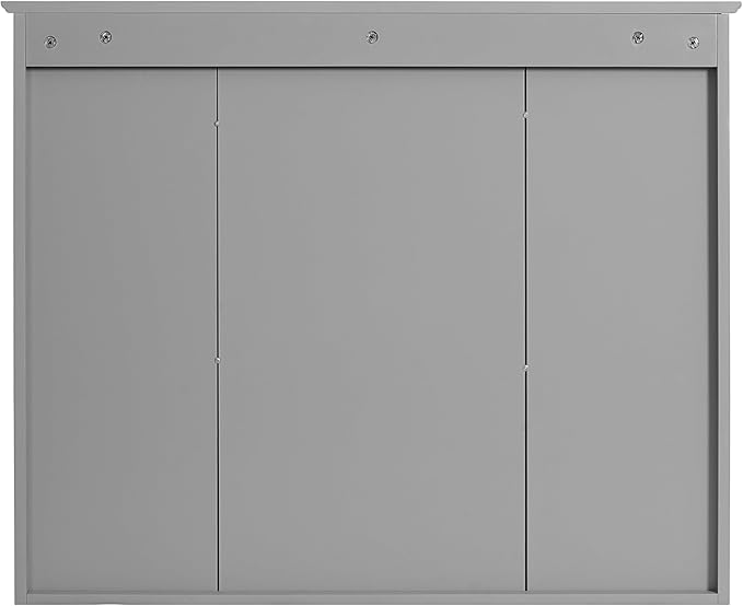 Bathroom Wall Cabinet with Mirror, Medicine Cabinet with 3 Doors and Adjustable Shelf, Space Saver Storage Cabinets Over The Toilet for Bathroom (35'' x 28'')