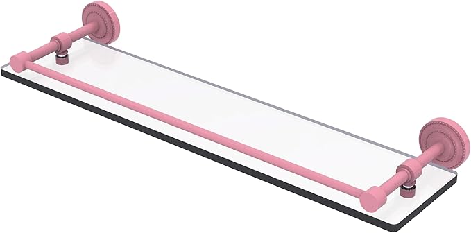 Allied Brass Dottingham Collection Single Glass Shelf with Gallery Rail
