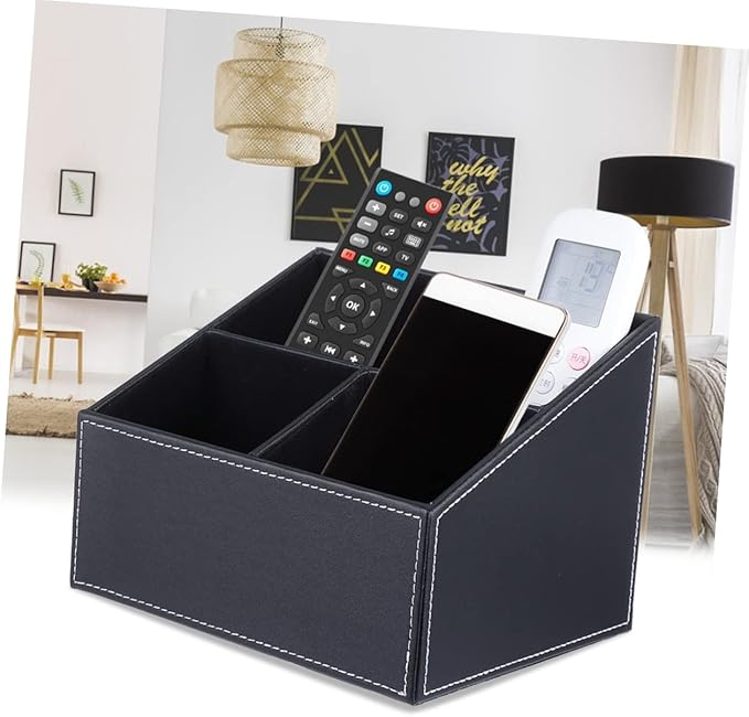 Uonlytech 1pc Creative Trapezoidal Storage Box for Desktop Practical Organizer for Remote Controls Mobile Phones and Office Supplies for Living Bedroom and Dressing Table