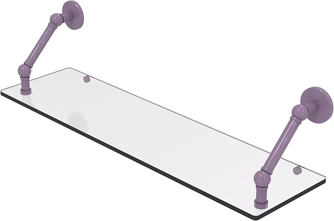 Allied Brass P1000-1-30-LVN Prestige Skyline Collection 30 Inch Floating Glass Shelf, Lavender
