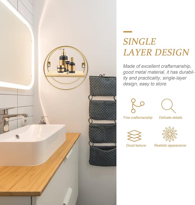 Cabilock Bathroom Shelves Over Toilet: Iron Storage Holder Rack for Cosmetics and Supplies