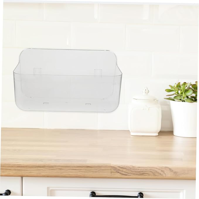 Healifty 1Pc Punch Wall Mounted Bathroom Organizer Rack Home Storage Shelf for Toiletries Sundries Easy Installation Multi Functional Design for Bathroom Kitchen