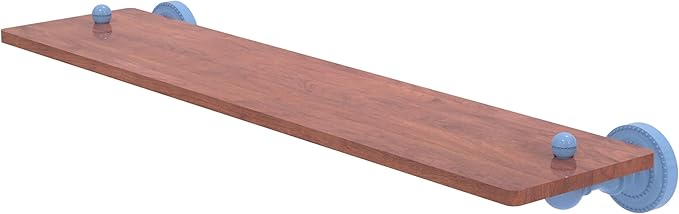 Allied Brass DT-1-22-IRW-FTB Dottingham Collection 22 Inch Solid IPE Ironwood Shelf, Flat Troll Blue