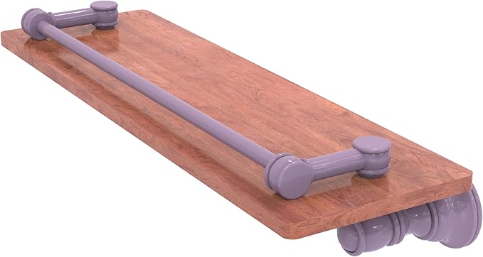 Allied Brass CL-1-16-GAL-IRW-LVN Carolina Collection 16 Inch Wood Shelf with Gallery Rail, Lavender