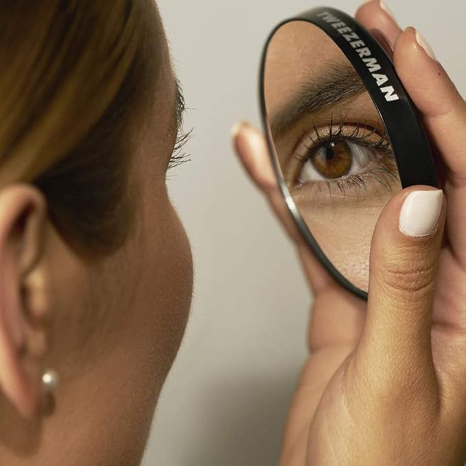 Tweezerman Professional 12X Magnifying Mirror Attaches To Any Smooth Surface