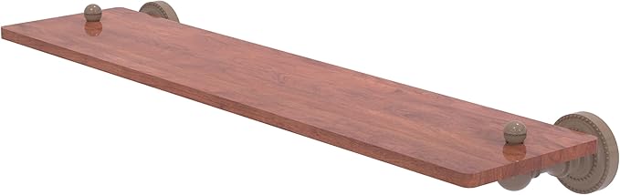 Allied Brass DT-1-22-IRW-SHB Dottingham Collection 22 Inch Solid IPE Ironwood Shelf, Shaded Beige